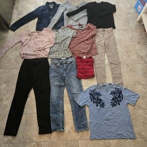 Zara Black and Brown Houndstooth Skirt